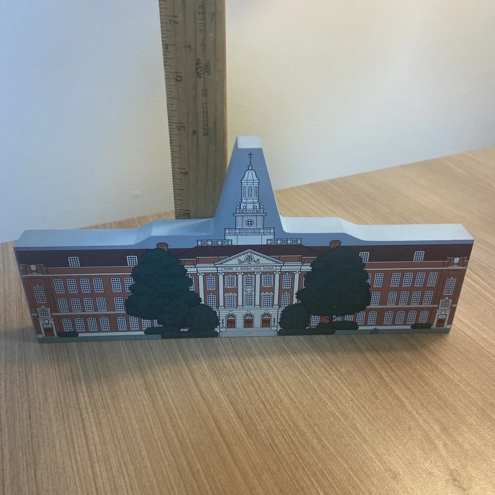 Vintage Pierre S. DuPont High School Old P.S. Wood Shelf Sitter Wilmington DE